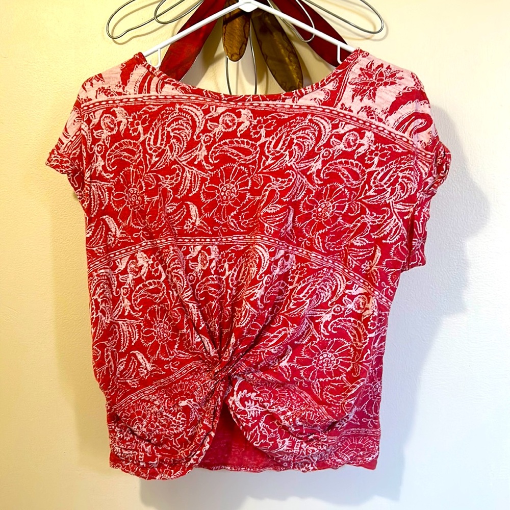 Lucky Brand Semi-Cropped T-Shirt, Size Small